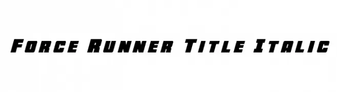 Force Runner Title Italic  تنزيل الخطوط