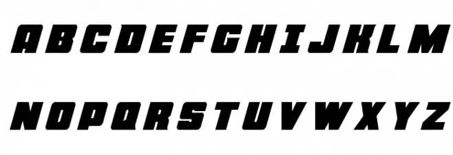Force Runner Title Italic Schriftart Groß