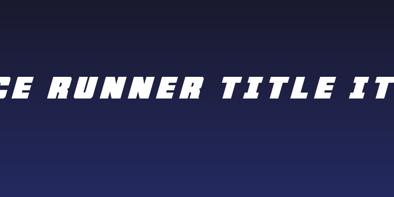 Force Runner Title Italic Social Header