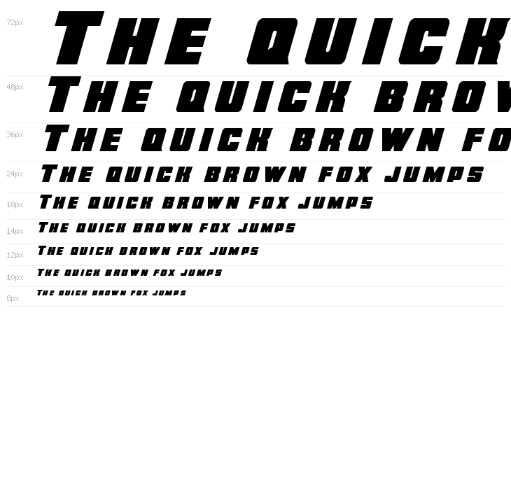 Force Runner Title Italic Waterfall