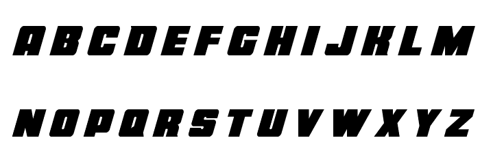 Force Runner Title Italic Font LOWERCASE