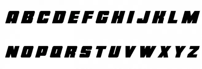 Force Runner Title Italic Font Litere mici