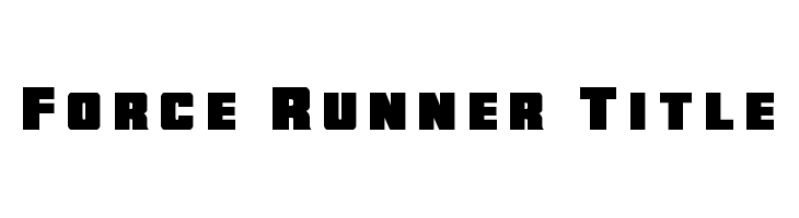 Force Runner Title  フリーフォントのダウンロード