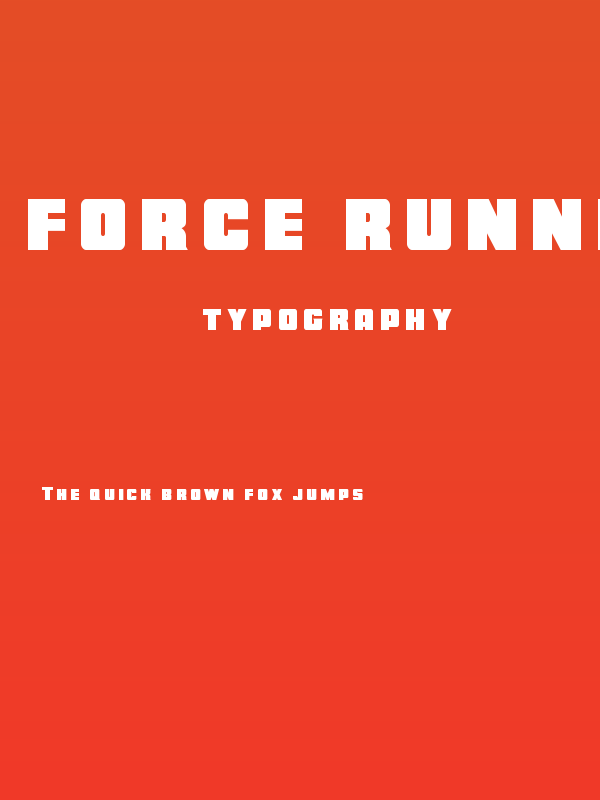 Force Runner Title Poster