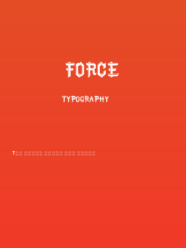 Force Poster