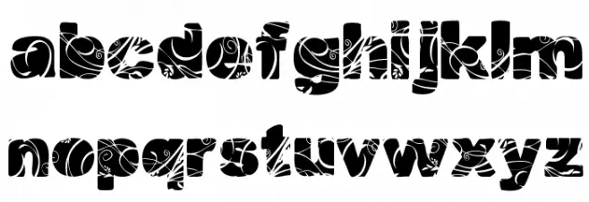 Forced Flowers Font LOWERCASE