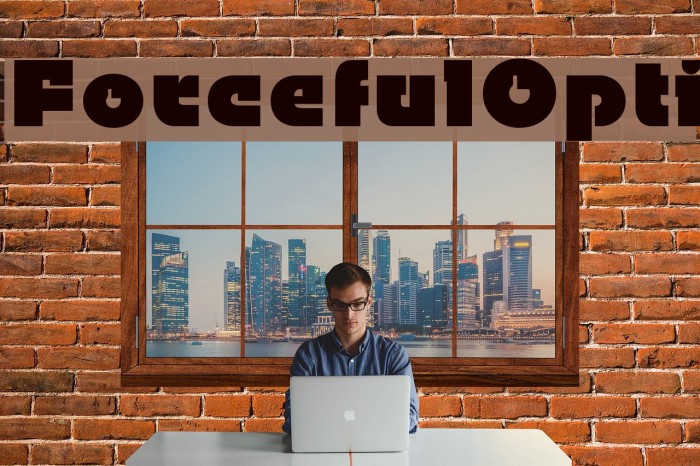 ForcefulOpti Font examples