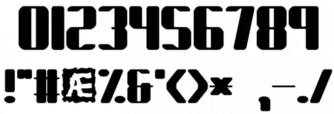 Forcible BRK Font Alte caractere