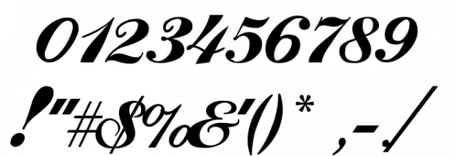 Ford script फ़ॉन्ट अन्य घर का काम