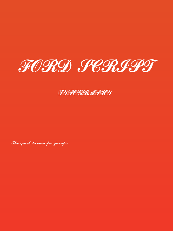 Ford script Poster