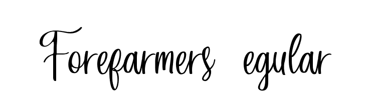 Forefarmers DEMO Regular Font