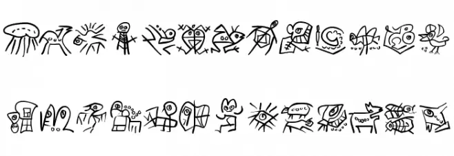 ForefathersSketches Schriftart Groß