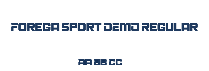 Forega Sport DEMO Regular Font Preview