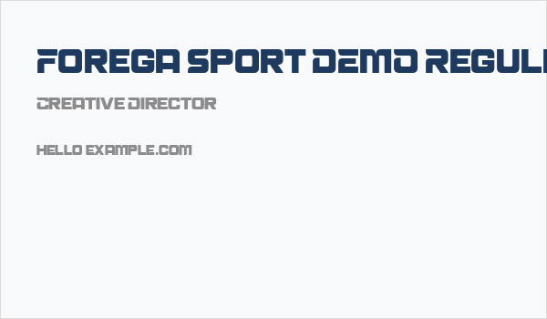 Forega Sport DEMO Regular Business Card