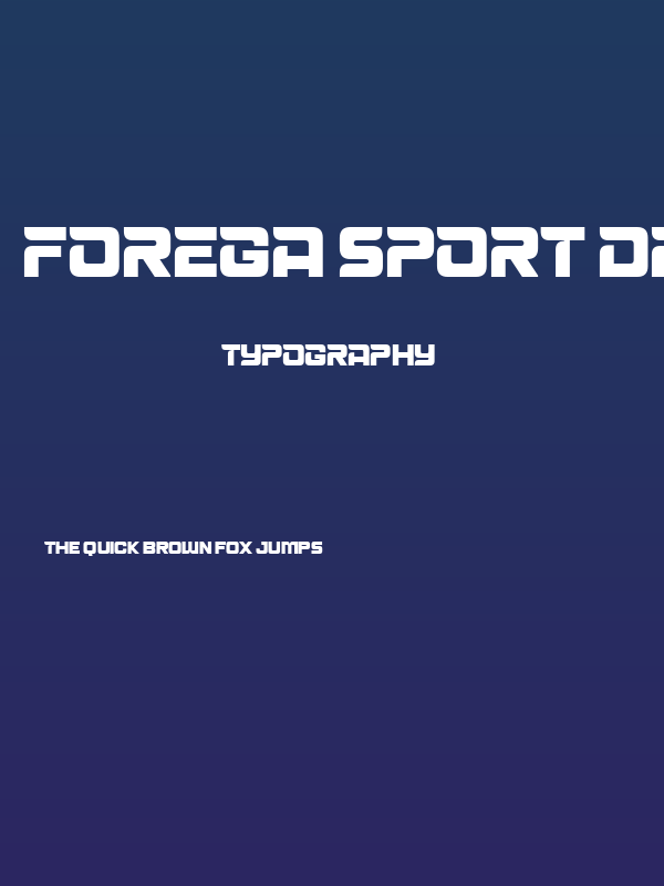 Forega Sport DEMO Regular Poster
