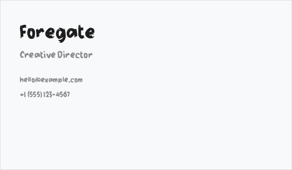 Foregate Business Card