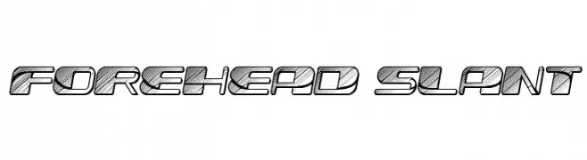Forehead 1 Slant  Frei Schriftart Herunterladen