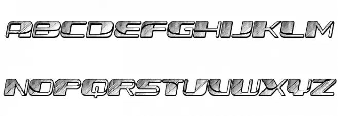 Forehead 1 Slant 字体 大写