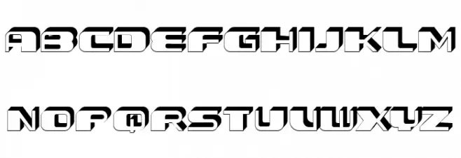 Forehead 3D 1 Regular Schriftart Groß