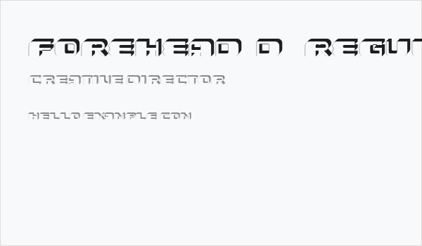 Forehead 3D 1 Regular Business Card