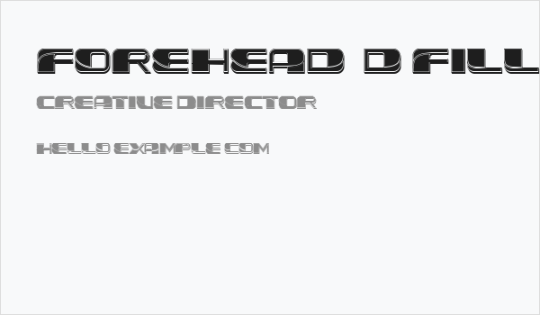 Forehead 3D Filled Regular Business Card