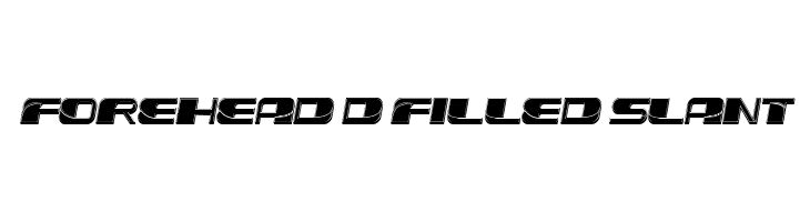 Forehead 3D Filled Slant  Frei Schriftart Herunterladen