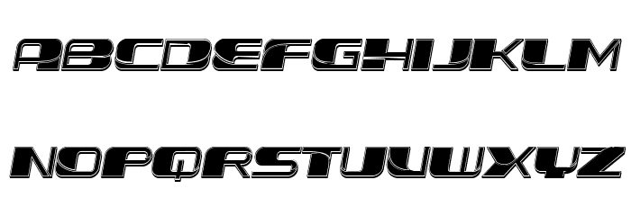 Forehead 3D Filled Slant Font OTHER CHARS
