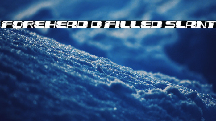 Forehead 3D Filled Slant Example 3