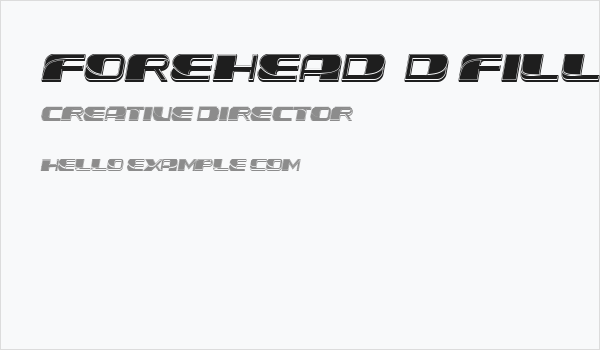 Forehead 3D Filled Slant Business Card