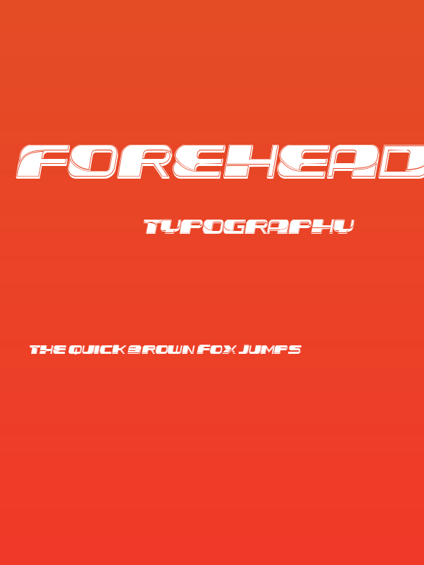 Forehead 3D Filled Slant Poster