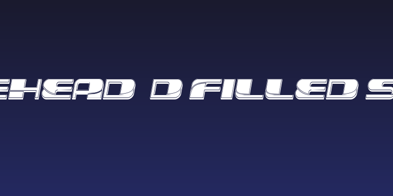 Forehead 3D Filled Slant Social Header