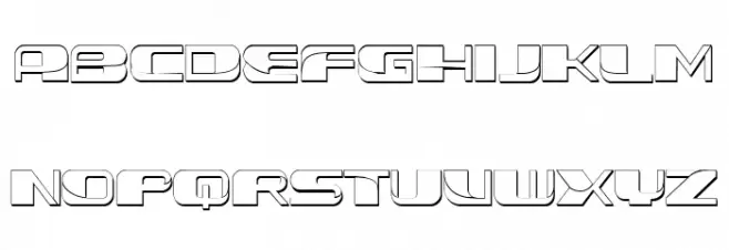 Forehead 3D Regular Font OTHER CHARS