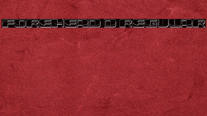 Forehead 3D Regular Example 3