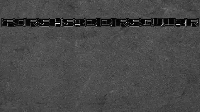 Forehead 3D Regular Font examples