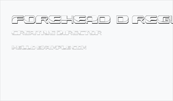 Forehead 3D Regular Business Card