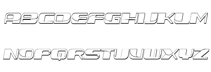 Forehead 3D Slant Font OTHER CHARS