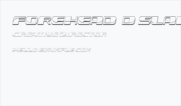 Forehead 3D Slant Business Card