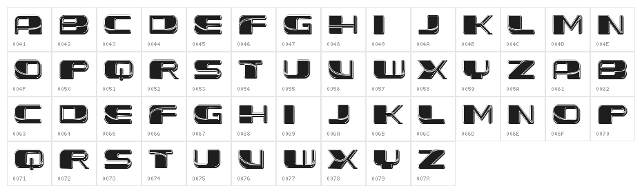 Forehead Fantasy 3D Filled Regular Character Map