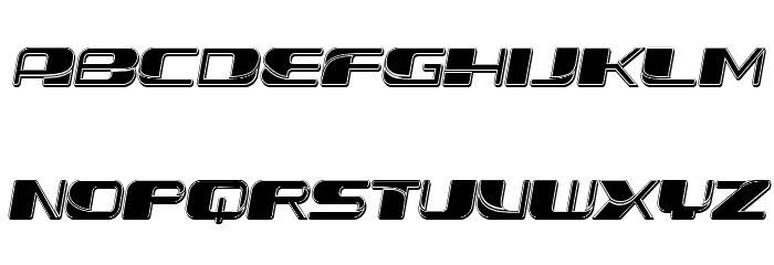 Forehead Fantasy 3D Filled Slant Font OTHER CHARS