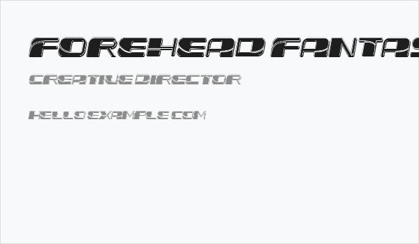 Forehead Fantasy 3D Filled Slant Business Card