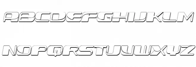Forehead Fantasy 3D Italic Fonte MAIÚSCULAS
