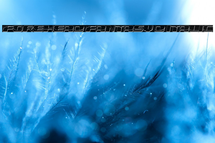 Forehead Fantasy 3D Italic Example 1