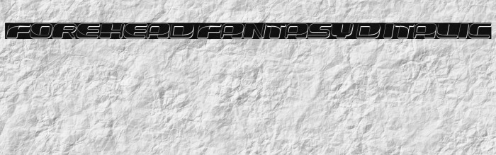 Forehead Fantasy 3D Italic Example 2