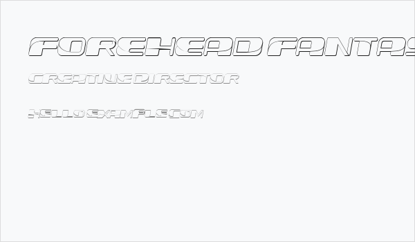 Forehead Fantasy 3D Italic Business Card