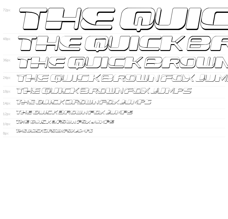 Forehead Fantasy 3D Italic Waterfall