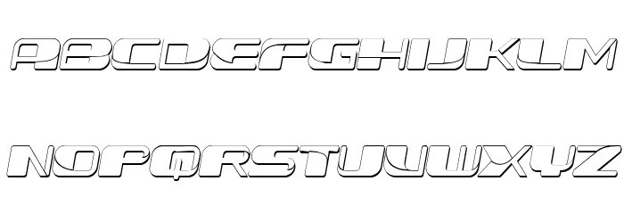 Forehead Fantasy 3D Italic Font LOWERCASE