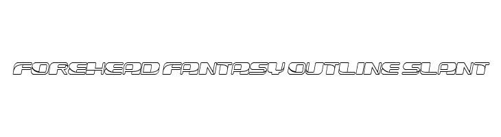 Forehead Fantasy Outline Slant  フリーフォントのダウンロード