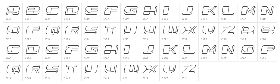 Forehead Fantasy Outline Slant Character Map