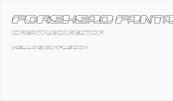 Forehead Fantasy Outline Slant Business Card