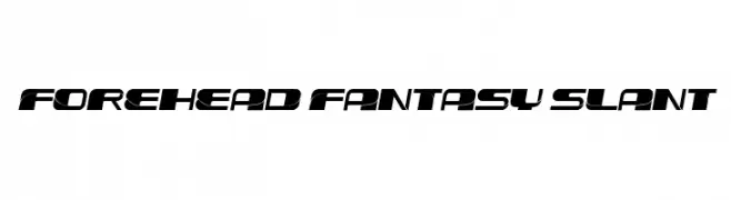 Forehead Fantasy Slant  नि: शुल्क फ़ॉन्ट्स डाउनलोड